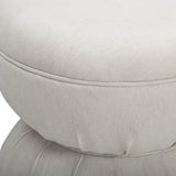 Tomlin Ruched Performance Fabric Game Ottoman by TOV Furniture at Eve Furniture