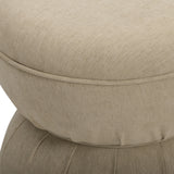 Tomlin Ruched Performance Fabric Game Ottoman by TOV Furniture at Eve Furniture