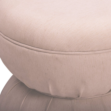 Tomlin Ruched Performance Fabric Game Ottoman by TOV Furniture at Eve Furniture
