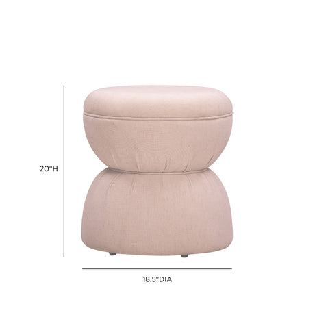 Tomlin Ruched Performance Fabric Game Ottoman by TOV Furniture at Eve Furniture