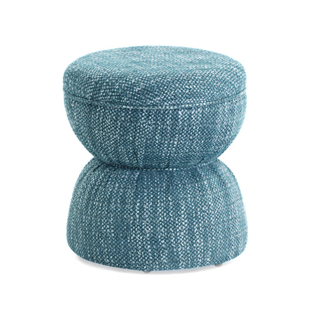 Tomlin Ruched Performance Fabric Game Ottoman by TOV Furniture at Eve Furniture