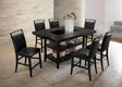 Tommy Black 7-Piece Counter Height Set by Happy Homes at Eve Furniture