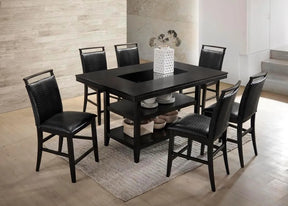 Tommy Black 7-Piece Counter Height Set by Happy Homes at Eve Furniture
