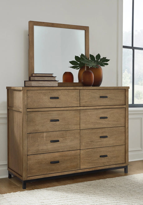 Tomtyn Light Brown Bedroom Mirror by Ashley at Eve Furniture