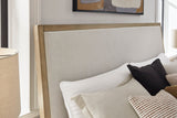 Tomtyn Light Brown California King Upholstered Platform Bed by Ashley at Eve Furniture