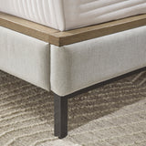 Tomtyn Light Brown California King Upholstered Platform Bed by Ashley at Eve Furniture