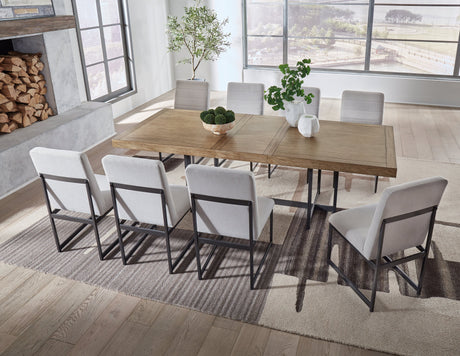 Tomtyn Light Brown Dining Table and 8 Chairs by Ashley at Eve Furniture