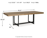 Tomtyn Light Brown Dining Table and 8 Chairs by Ashley at Eve Furniture