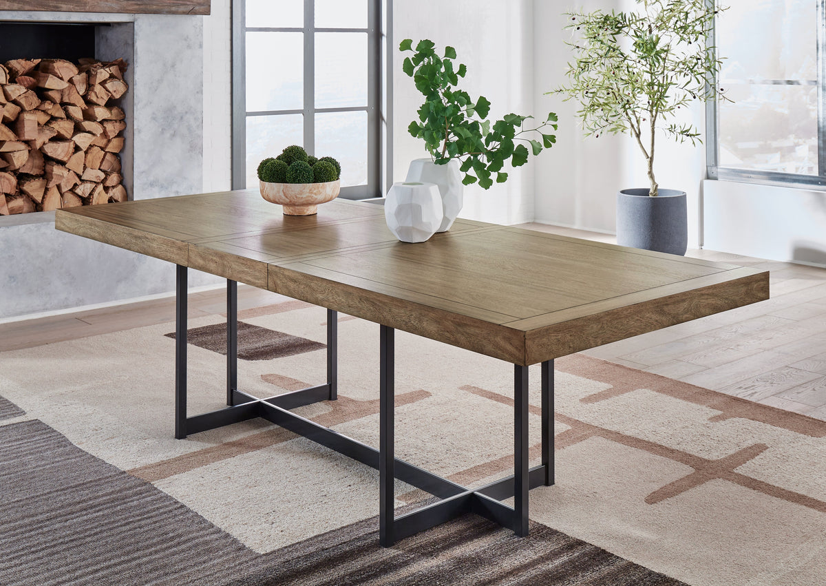 Tomtyn Light Brown Dining Table and 8 Chairs by Ashley at Eve Furniture