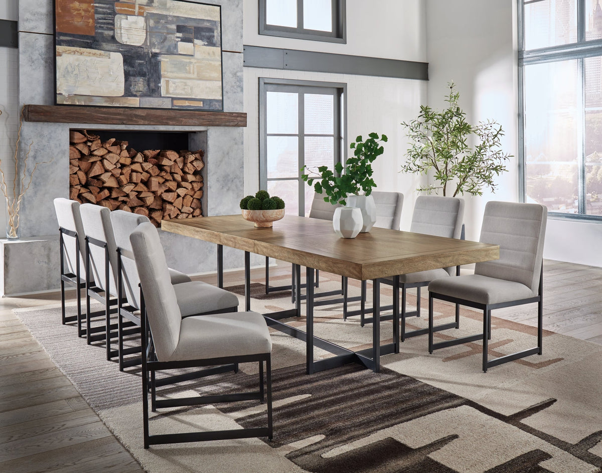 Tomtyn Light Brown Dining Table and 8 Chairs by Ashley at Eve Furniture