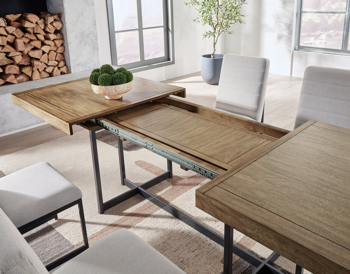 Tomtyn Light Brown Dining Table and 8 Chairs by Ashley at Eve Furniture