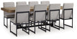 Tomtyn Light Brown Dining Table and 8 Chairs by Ashley at Eve Furniture