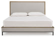Tomtyn Light Brown King Upholstered Platform Bed by Ashley at Eve Furniture