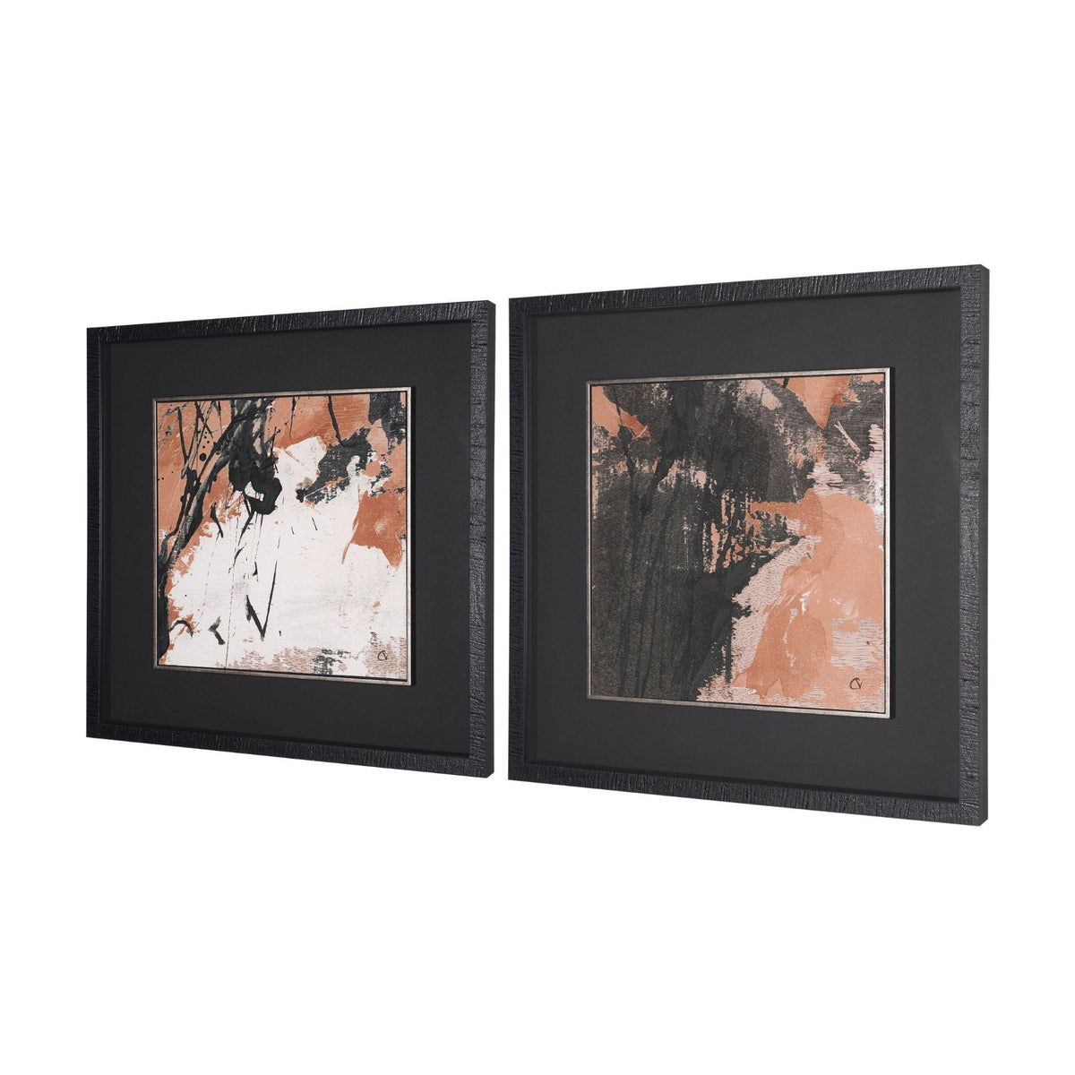 Tones of Sienna III (Set of 2) by Mercana Studio Hand-Embellished Framed Artwork Matted under Glass by Mercana at Eve Furniture