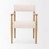 Toni Light Brown Nettlewood w/Cream Heathered Performance Fabric Dining Chair by Mercana at Eve Furniture