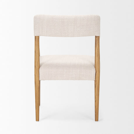 Toni Light Brown Nettlewood w/Cream Heathered Performance Fabric Dining Chair by Mercana at Eve Furniture