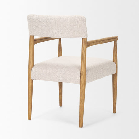 Toni Light Brown Nettlewood w/Cream Heathered Performance Fabric Dining Chair by Mercana at Eve Furniture