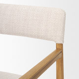 Toni Light Brown Nettlewood w/Cream Heathered Performance Fabric Dining Chair by Mercana at Eve Furniture
