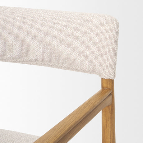 Toni Light Brown Nettlewood w/Cream Heathered Performance Fabric Dining Chair by Mercana at Eve Furniture