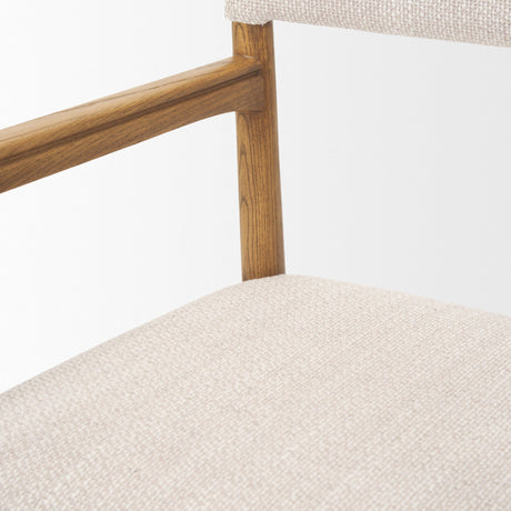 Toni Light Brown Nettlewood w/Cream Heathered Performance Fabric Dining Chair by Mercana at Eve Furniture