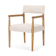 Toni Light Brown Nettlewood w/Cream Heathered Performance Fabric Dining Chair by Mercana at Eve Furniture