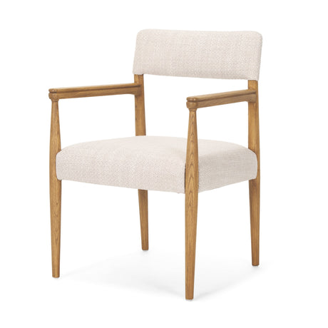 Toni Light Brown Nettlewood w/Cream Heathered Performance Fabric Dining Chair by Mercana at Eve Furniture