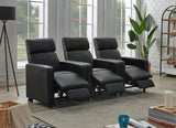 Toohey Black Home Theater Push Back Recliner by Coaster at Eve Furniture