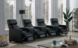 Toohey Black Home Theater Push Back Recliner by Coaster at Eve Furniture