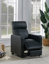 Toohey Black Home Theater Push Back Recliner by Coaster at Eve Furniture