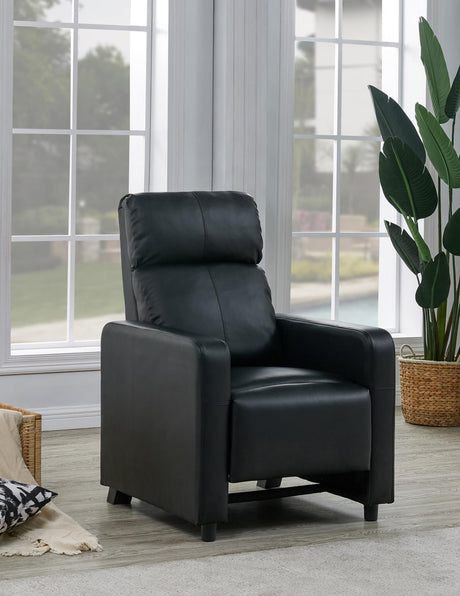 Toohey Black Home Theater Push Back Recliner by Coaster at Eve Furniture