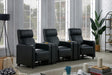 Toohey Black Upholstered Tufted Recliner Living Room Set by Coaster at Eve Furniture