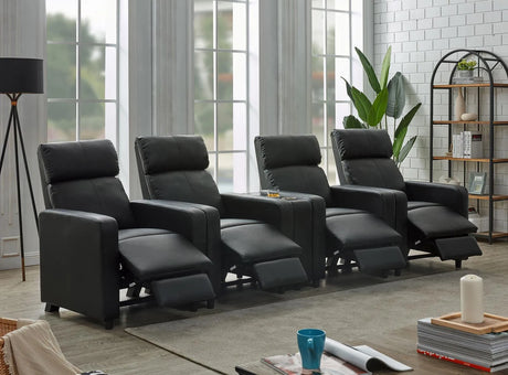 Toohey Black Upholstered Tufted Recliner Living Room Set by Coaster at Eve Furniture