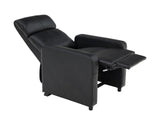 Toohey Home Theater Push Back Recliner Black