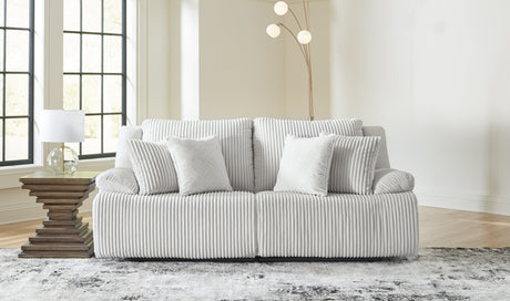 Top Tier Alloy 2-Piece Manual Reclining Modular Loveseat by Ashley at Eve Furniture