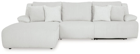 Top Tier Alloy 3-Piece LAF Chaise Reclining Sectional by Ashley at Eve Furniture