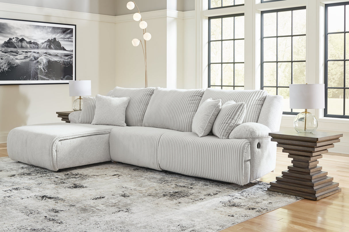 Top Tier Alloy 3-Piece LAF Chaise Reclining Sectional by Ashley at Eve Furniture