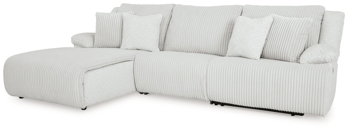 Top Tier Alloy 3-Piece LAF Chaise Reclining Sectional by Ashley at Eve Furniture