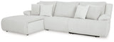 Top Tier Alloy 3-Piece LAF Chaise Reclining Sectional by Ashley at Eve Furniture