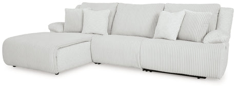 Top Tier Alloy 3-Piece LAF Chaise Reclining Sectional by Ashley at Eve Furniture