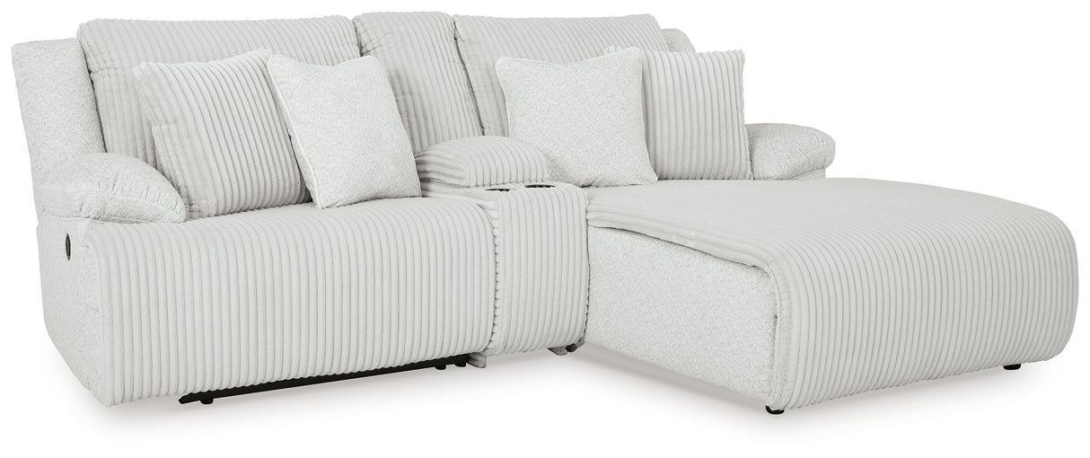 Top Tier Alloy 3-Piece Reclining Sectional with RAF Chaise by Ashley at Eve Furniture