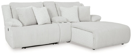 Top Tier Alloy 3-Piece Reclining Sectional with RAF Chaise by Ashley at Eve Furniture
