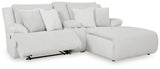 Top Tier Alloy 3-Piece Reclining Sectional with RAF Chaise by Ashley at Eve Furniture