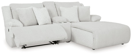 Top Tier Alloy 3-Piece Reclining Sectional with RAF Chaise by Ashley at Eve Furniture