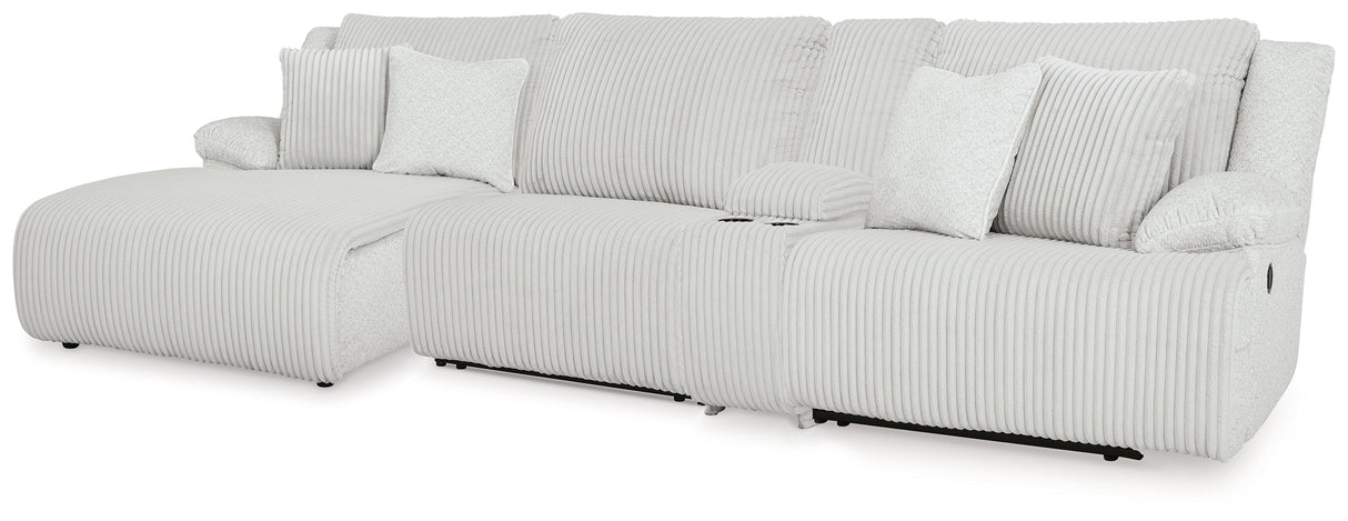Top Tier Alloy 4-Piece Left Arm Facing (Left Arm Facing (LAF)) Chaise Reclining Sectional by Ashley at Eve Furniture