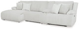 Top Tier Alloy 4-Piece Left Arm Facing (Left Arm Facing (LAF)) Chaise Reclining Sectional by Ashley at Eve Furniture
