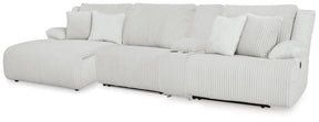 Top Tier Alloy 4-Piece Left Arm Facing (Left Arm Facing (LAF)) Chaise Reclining Sectional by Ashley at Eve Furniture