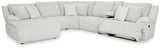 Top Tier Alloy 6-Piece Manual Reclining Modular Sectional with LAF Chaise and Console by Ashley at Eve Furniture