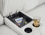 Top Tier Alloy 6-Piece Manual Reclining Modular Sectional with (RAF) Chaise and Console by Ashley at Eve Furniture