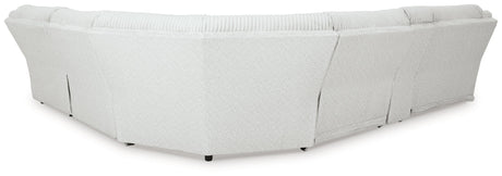 Top Tier Alloy 6-Piece Manual Reclining Modular Sectional with (RAF) Chaise and Console by Ashley at Eve Furniture