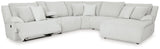 Top Tier Alloy 6-Piece Manual Reclining Modular Sectional with (RAF) Chaise and Console by Ashley at Eve Furniture